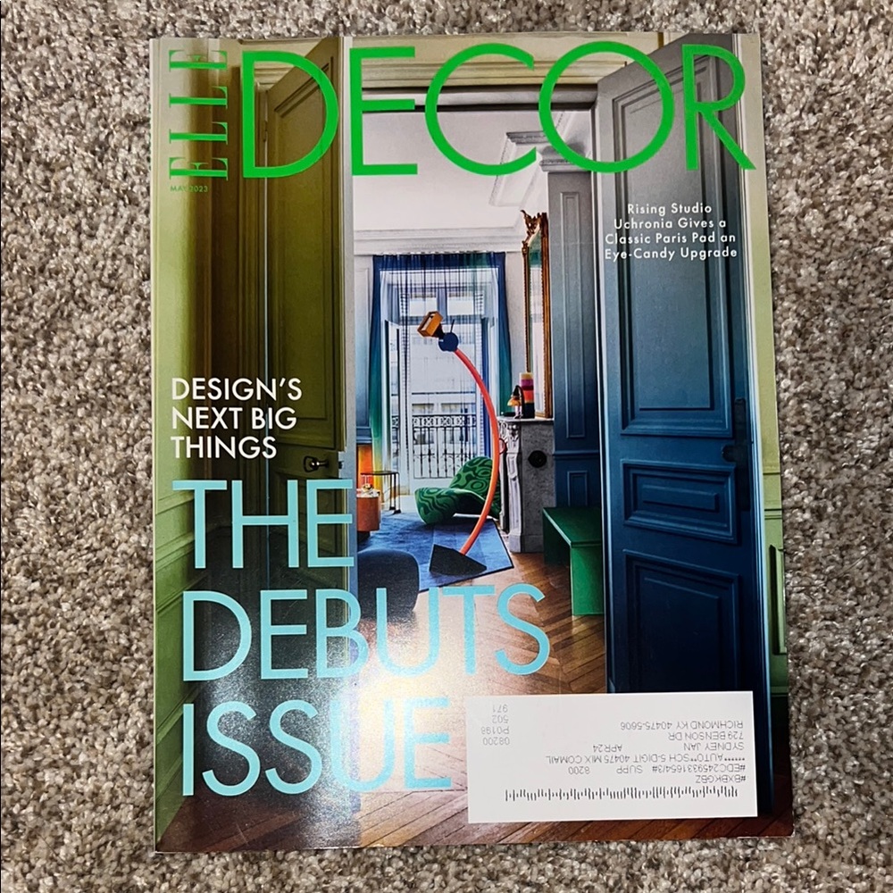 Elle Decor Green and Blue Coffee Table Book Accents